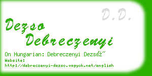 dezso debreczenyi business card